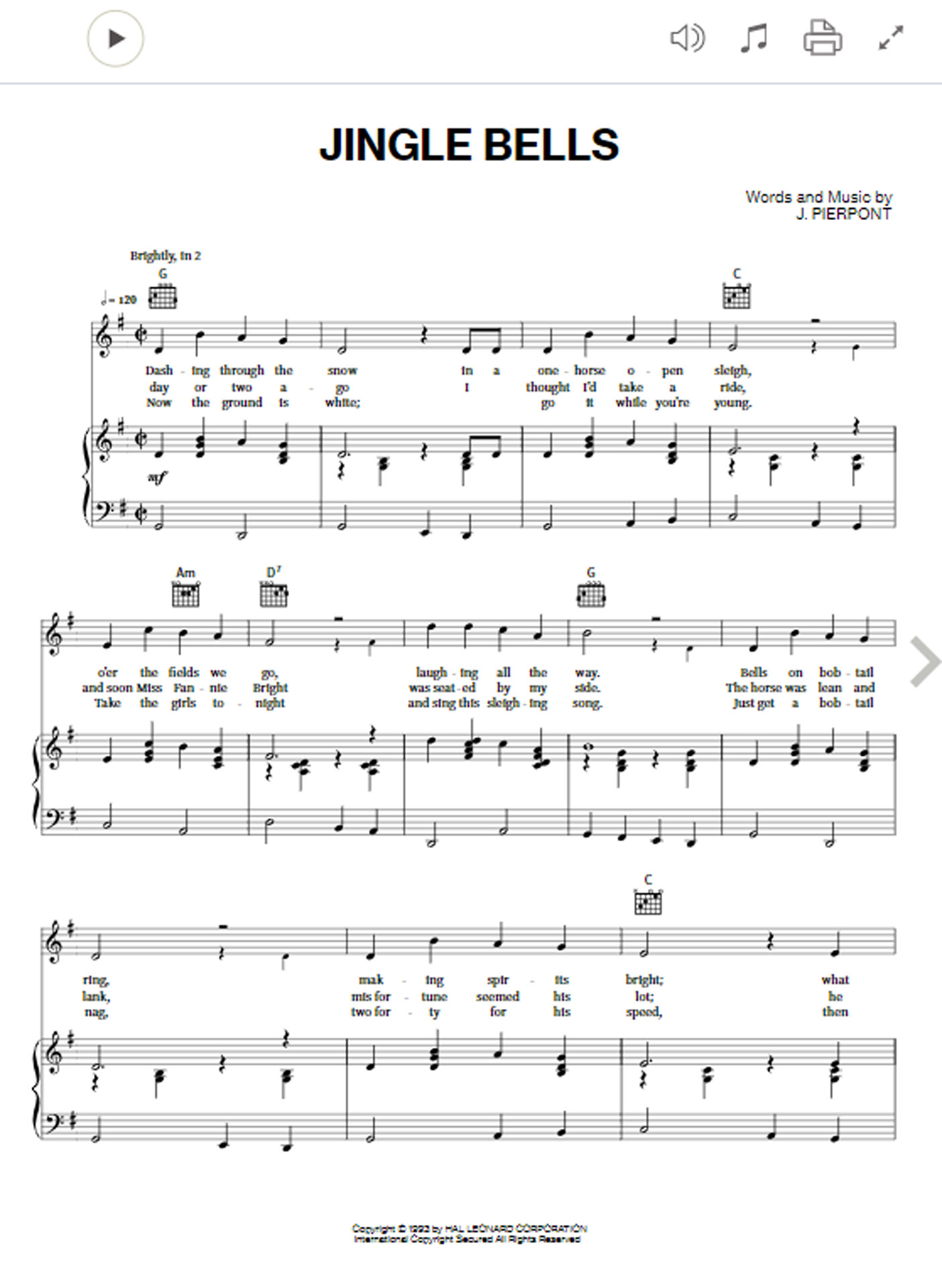 Jingle bells glockenspiel noten at jordan biddle blog