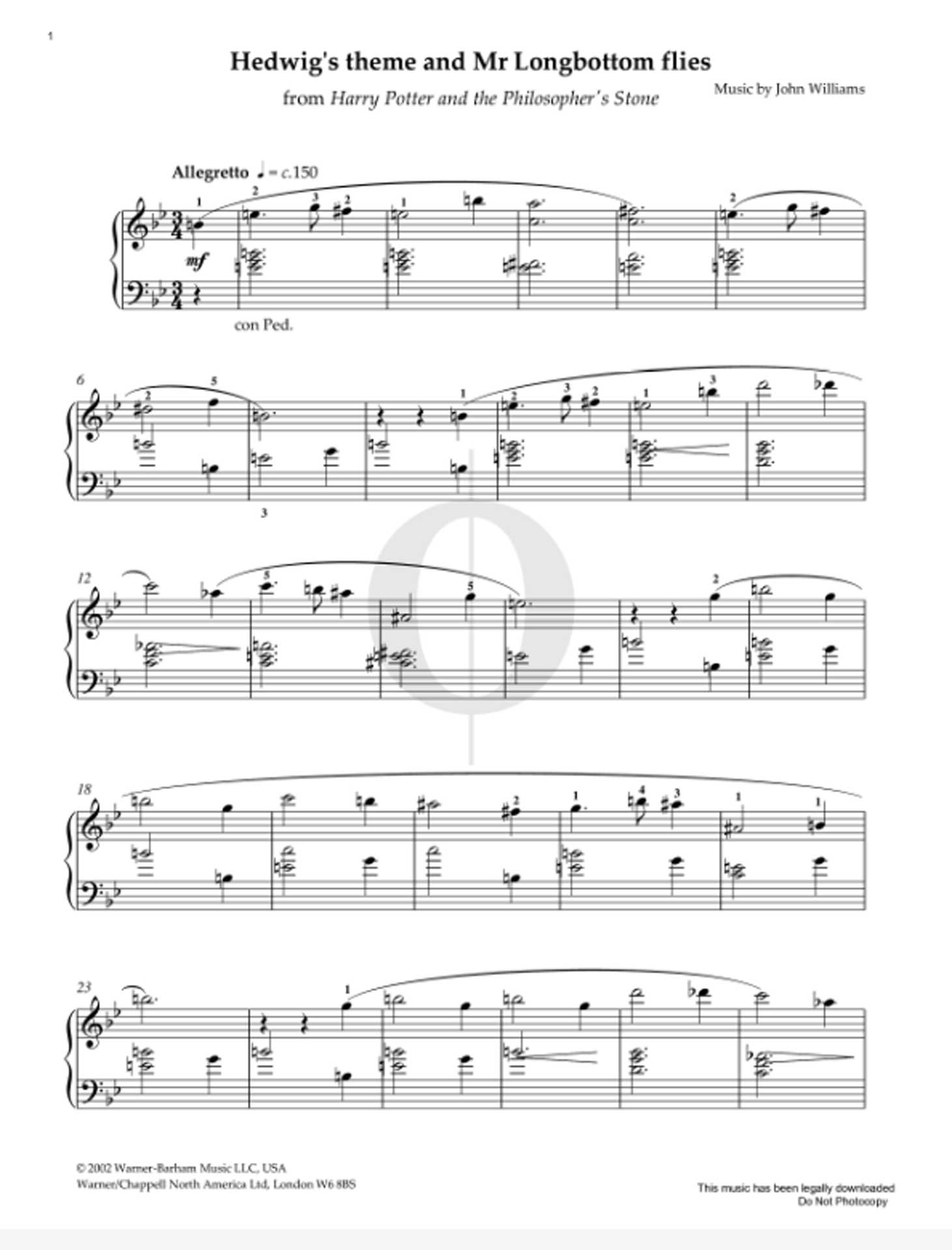 Die Noten zu Hedwig's Theme gibt es auch in der Klaviernoten-Flatrate OKTAV.