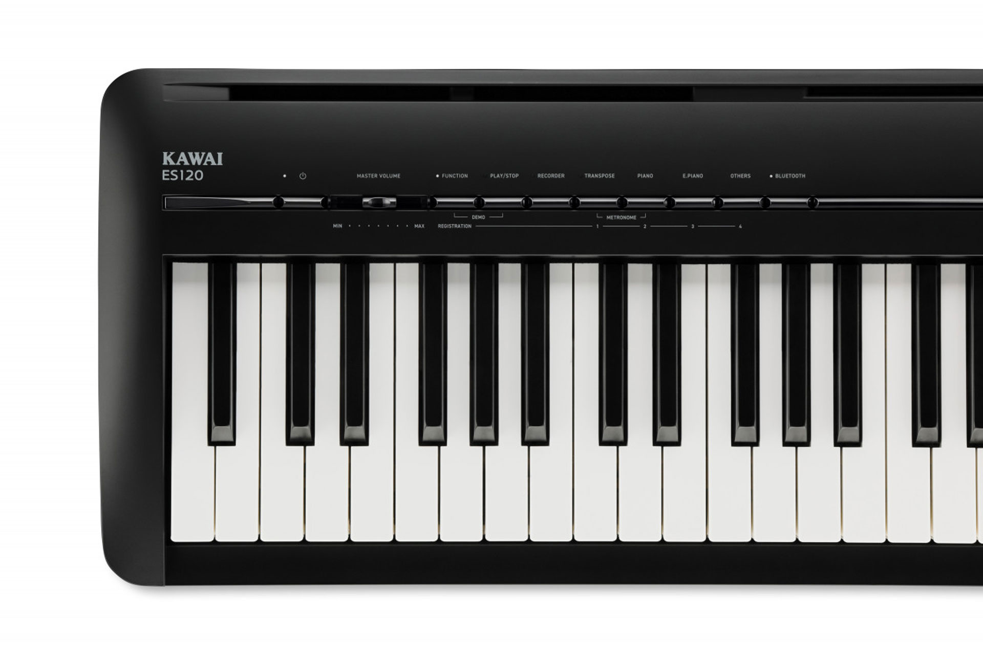 Das Kawai ES-120 bietet eine einfache Bedienung über die integrierten Taster oder die PianoRemote App.