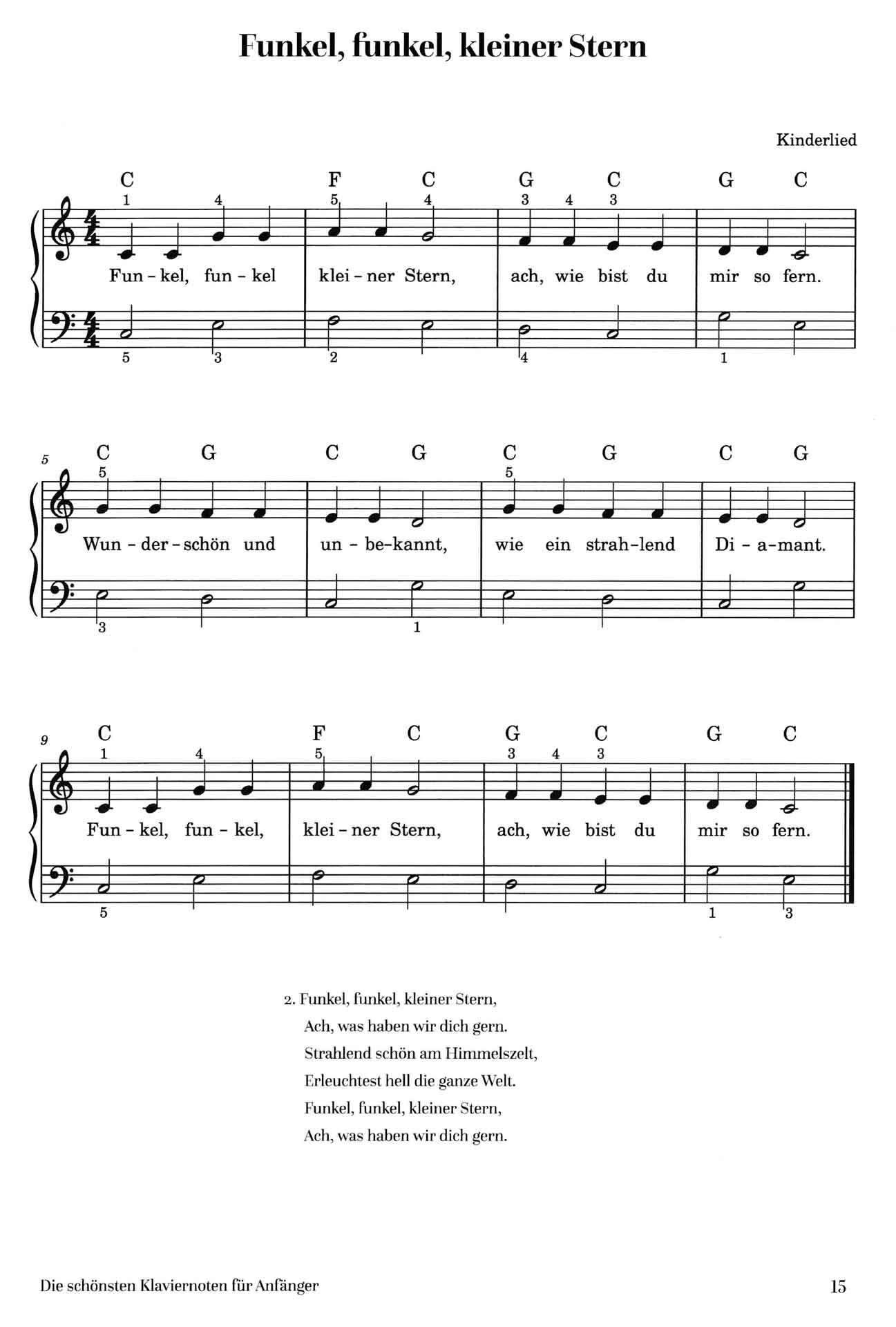 Du Bist Der Weihnachtsmann Noten Morgen kommt der Weihnachtsmann - Einfache Noten für Klavier