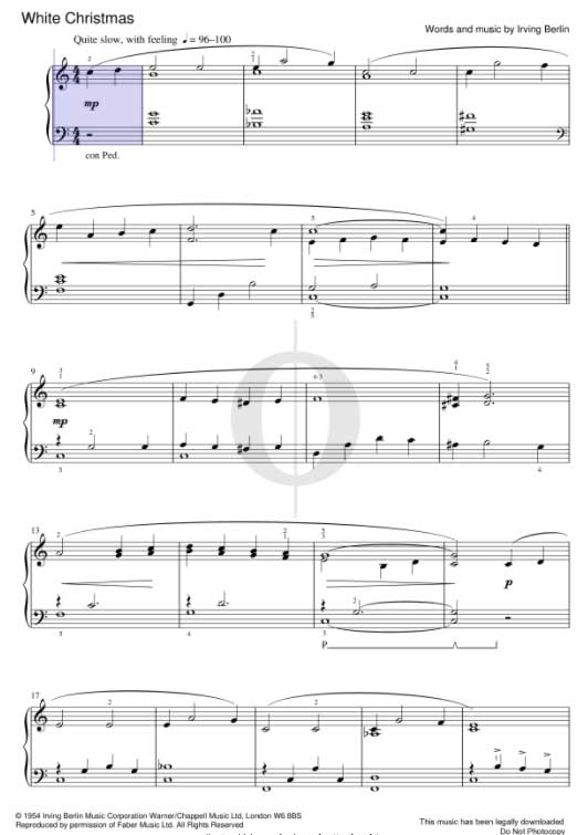 "White Christmas" gibt es auch in der Klaviernoten-Flatrate OKTAV.